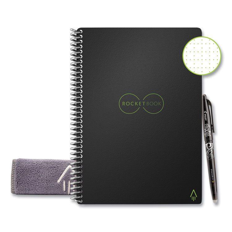 Core Smart Notebook, Dotted Rule (4 sq/in), Black Cover, (18) 8.8 x 6 Sheets