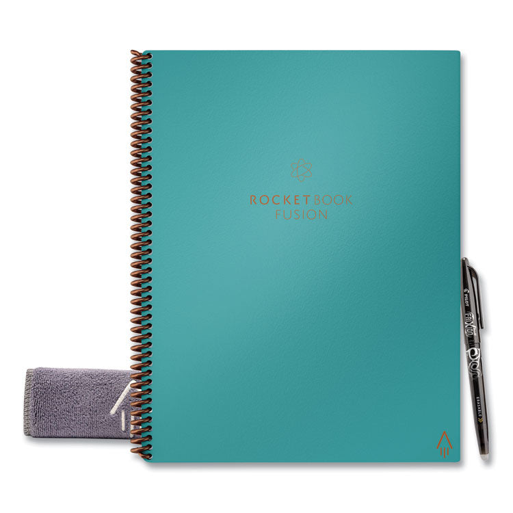 Fusion Smart Notebook, Seven Assorted Page Formats (Set 1), Teal Cover, (21) 11 x 8.5 Sheets