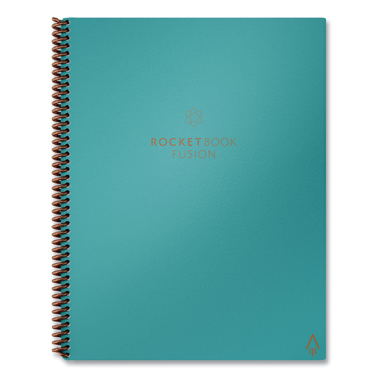 Fusion Smart Notebook, Seven Assorted Page Formats (Set 1), Teal Cover, (21) 11 x 8.5 Sheets