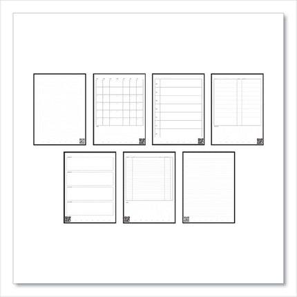 Fusion Smart Notebook, Seven Assorted Page Formats (Set 1), Teal Cover, (21) 11 x 8.5 Sheets