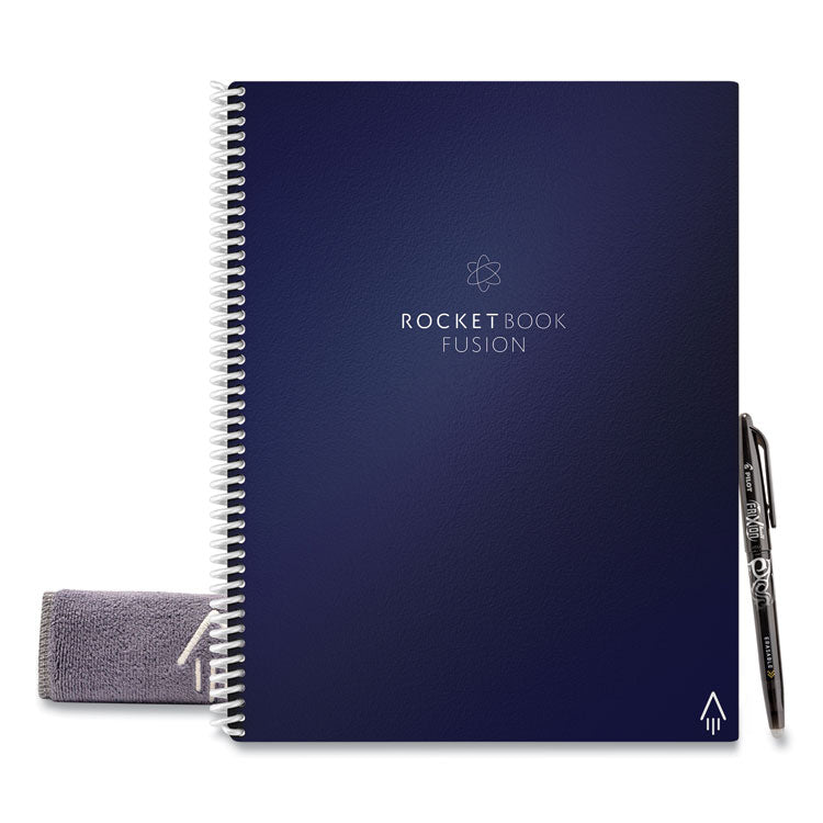 Fusion Smart Notebook, Seven Assorted Page Formats (Set 1), Blue Cover, (21) 11 x 8.5 Sheets