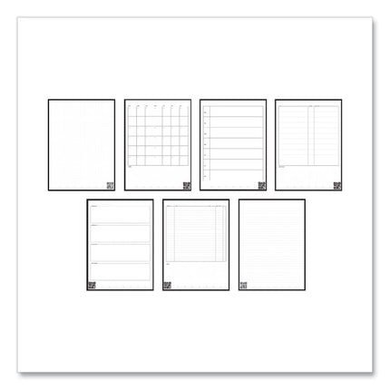 Fusion Smart Notebook, Seven Assorted Page Formats (Set 1), Blue Cover, (21) 11 x 8.5 Sheets