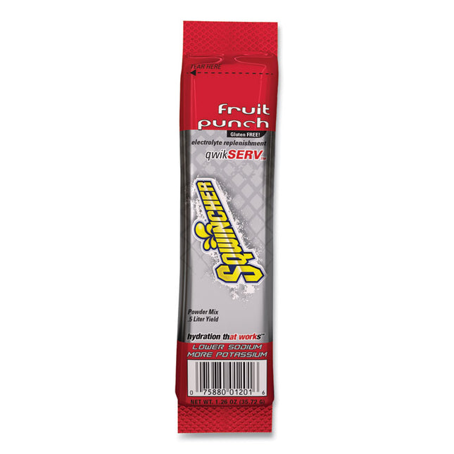 Thirst Quencher Qwikserv Electrolyte Replacement Drink Mix, Fruit Punch, 1.26 Oz Packet, 8/pack