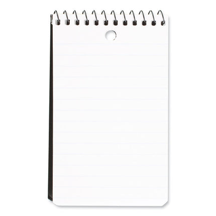 Wirebound Memo Pad With Wall-Hanger Eyelet, Medium/college Rule, Randomly Assorted Cover Colors, 60 White 3 X 5 Sheets
