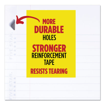 REINFORCED FILLER PAPER, 3-HOLE, 8 X 10.5, WIDE/LEGAL RULE, 100/PACK