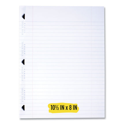 REINFORCED FILLER PAPER, 3-HOLE, 8 X 10.5, WIDE/LEGAL RULE, 100/PACK