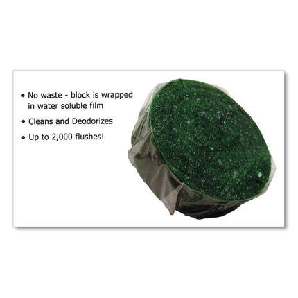 Eco-Fresh Urinal Block, Non-Para, Green Apple, Green, 12/box, 12 Boxes/carton