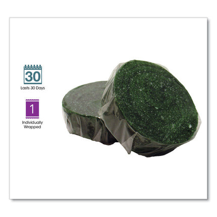 Eco-Fresh Urinal Block, Non-Para, Green Apple, Green, 12/box, 12 Boxes/carton