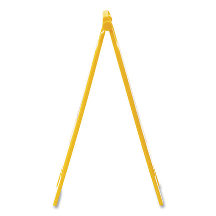 Site Safety Wet Floor Caution Sign, 2-Sided, 10 x 2 x 26, Yellow