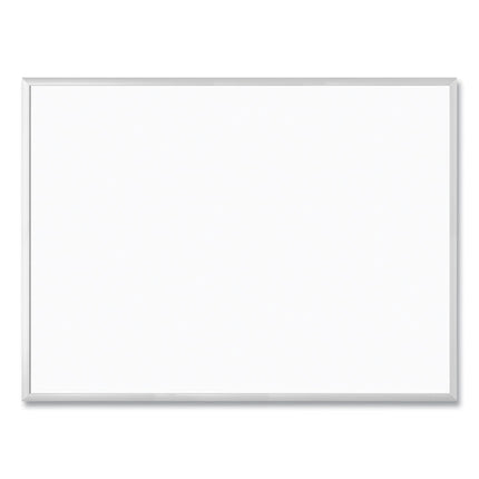 Melamine Dry Erase Board, 48" x 36" (Actual Size: 47" x 35"), White Surface, Satin Aluminum Frame