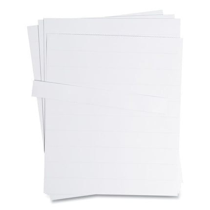 Data Card Replacement Sheet, 8.5 x 11 Sheets, Perforated at 1", White, 10/Pack