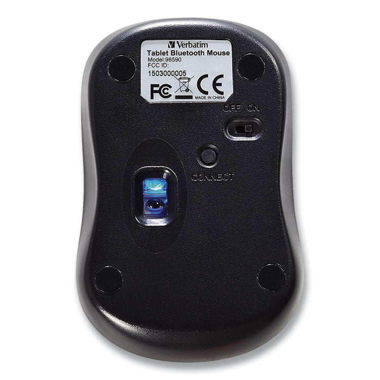 Bluetooth Wireless Tablet Multi-Trac Blue Led Mouse, 2.4 Ghz Frequency/30 Ft Wireless Range, Left/right Hand Use, Graphite