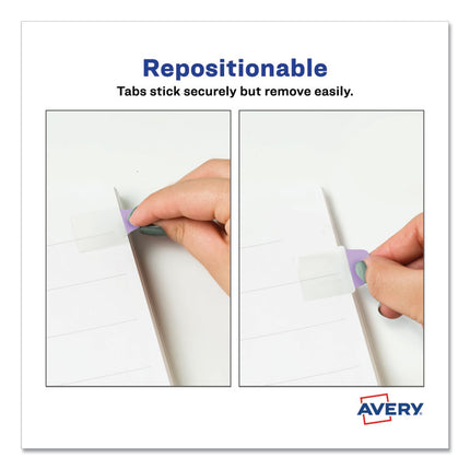 Ultra Tabs Repositionable Tabs, Mini Tabs: 1" x 1.5", 1/5-Cut, Assorted Pastel Colors, 40/Pack