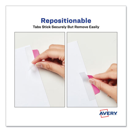 Ultra Tabs Repositionable Tabs, Margin Tabs: 2.5" x 1", 1/5-Cut, Assorted Neon Colors, 24/Pack