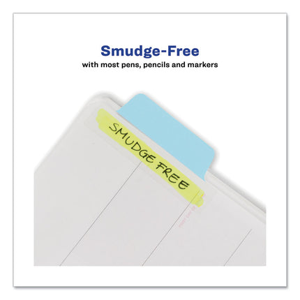 Ultra Tabs Repositionable Tabs, Margin Tabs: 2.5" x 1", 1/5-Cut, Assorted Pastel Colors, 24/Pack