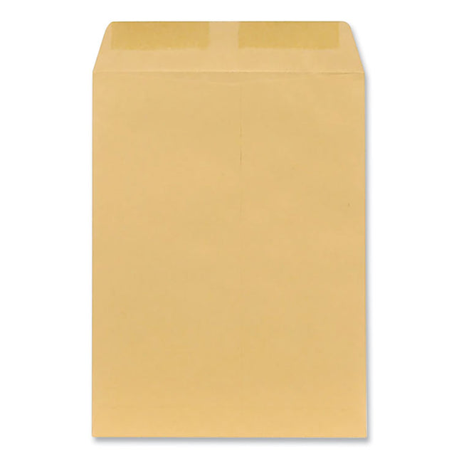 Catalog Envelope, 28 lb Bond Weight Kraft, #10 1/2, Square Flap, Gummed Closure, 9 x 12, Brown Kraft, 100/Box