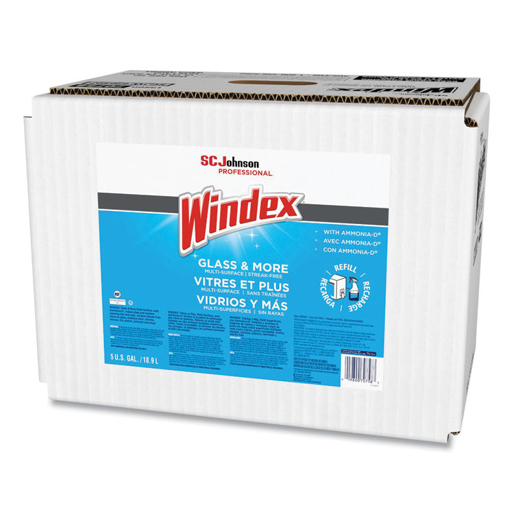 Glass Cleaner with Ammonia-D, 5 gal Bag-in-Box Dispenser