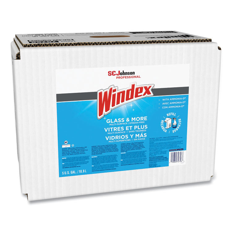 Glass Cleaner with Ammonia-D, 5 gal Bag-in-Box Dispenser