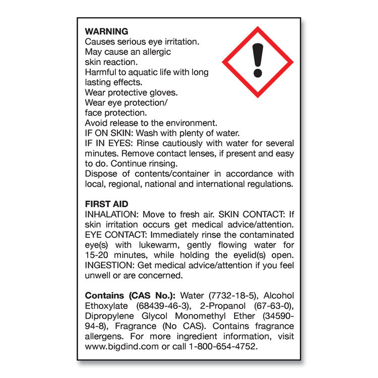 Water-Soluble Deodorant, Lemon Scent, 1 Gal Bottle, 4/carton