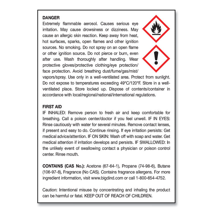 Metered Concentrated Room Deodorant, Mountain Air Scent, 7 Oz Aerosol Spray, 12/carton