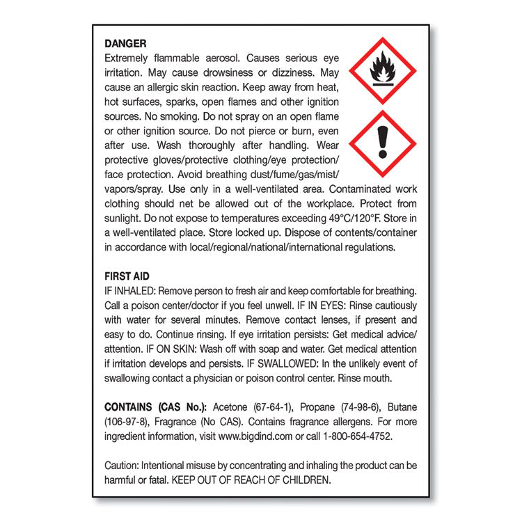Metered Concentrated Room Deodorant, Lemon Scent, 7 Oz Aerosol Spray, 12/carton