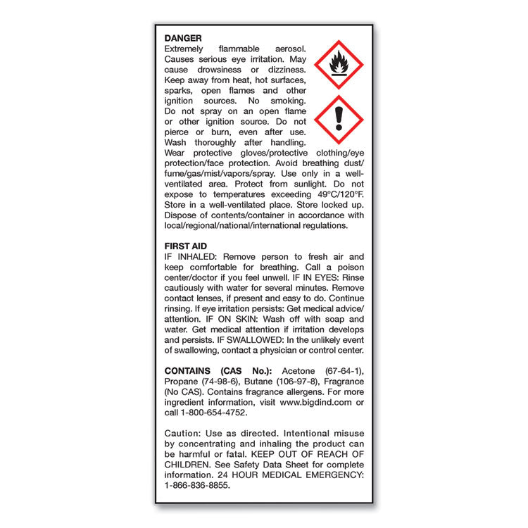 Odor Control Fogger, Mountain Air Scent, 5 Oz Aerosol Spray, 12/carton