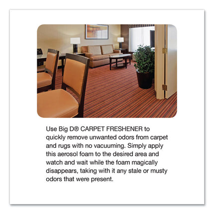 No-Vacuum Carpet Freshener, Fresh Scent, 14 Oz Aerosol Spray, 12/carton