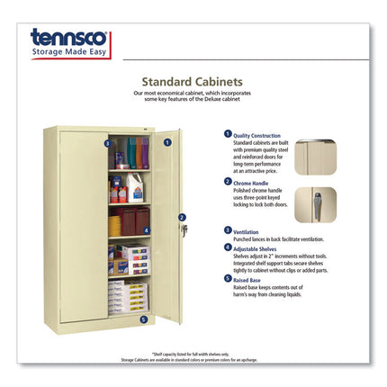 72" High Standard Cabinet (Assembled), 30w x 15d x 72h, Putty