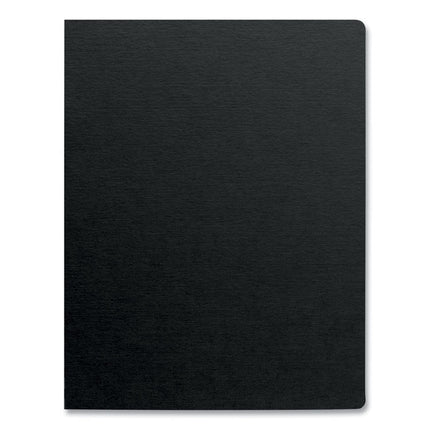 Futura Presentation Covers for Binding Systems, Opaque Black, 11 x 8.5, Unpunched, 25/Pack