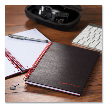 Hardcover Twinwire Notebooks, SCRIBZEE Compatible, 1-Subject, Wide/Legal Rule, Black/Red Cover, (70) 9.88 x 6.88 Sheets