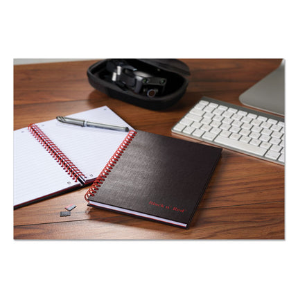 Hardcover Twinwire Notebooks, SCRIBZEE Compatible, 1-Subject, Wide/Legal Rule, Black/Red Cover, (70) 9.88 x 6.88 Sheets