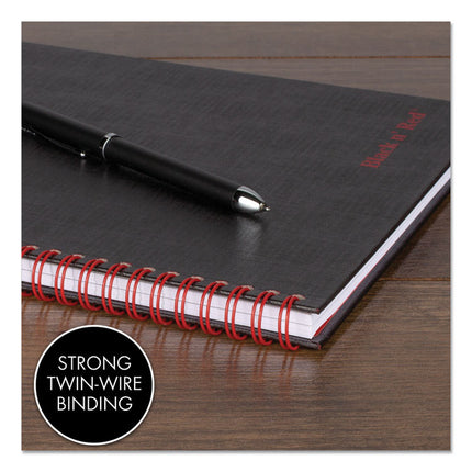 Hardcover Twinwire Notebooks, SCRIBZEE Compatible, 1-Subject, Wide/Legal Rule, Black/Red Cover, (70) 9.88 x 6.88 Sheets