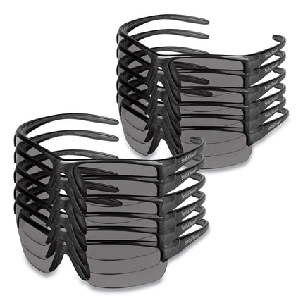 Equalizer Safety Glasses, Gunmetal Frame, Smoke Lens, 12/Box