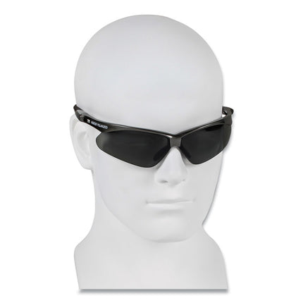 Nemesis Safety Glasses, Gunmetal Frame, Smoke Lens, 12/Box