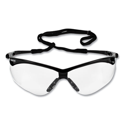 Nemesis Csa Safety Glasses, Black Frame, Clear Lens, 12/Box