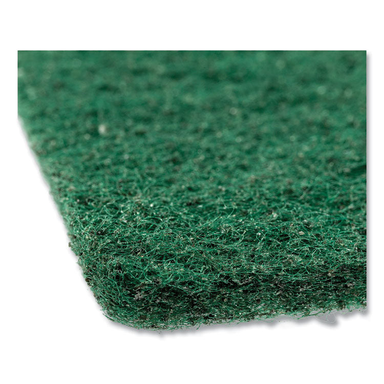 Medium-Duty Scouring Pad, 6 X 9, Green, 10 Pads/pack, 6 Packs/carton