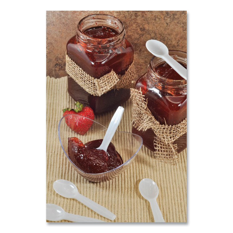 Polystyrene Taster Spoons, Plastic, 3", White, 3,000/Carton