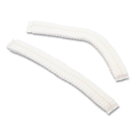 Latex-Free Operating Room Cap, Pleated, Polypropylene, 21", White, 100 Caps/Pack, 10 Packs/Carton