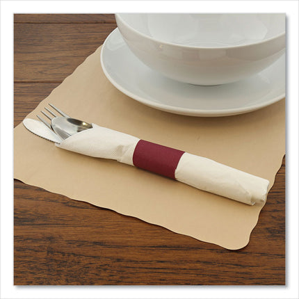 Napkin Bands, Burgundy, 2500/pack, 8 Packs/carton