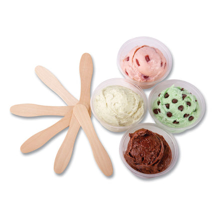 Wooden Taster Spoons, 3.5", Natural, 1,000/Pack, 10 Pack/Carton