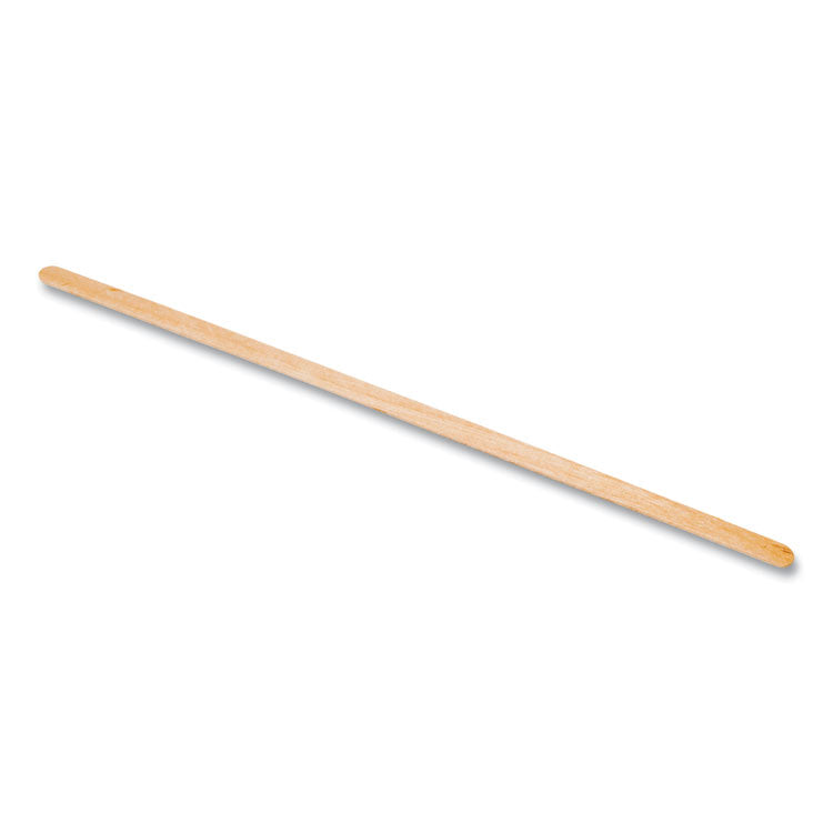 Wood Coffee Stirrers, 7.5", Wrapped, 5,000/carton