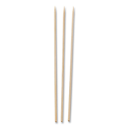 Bamboo Skewers, Paper, 10", White, 100/Pack, 10 Packs/Box, 12 Boxes/Carton