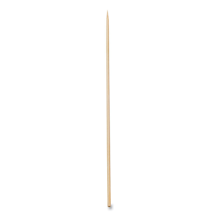 Bamboo Skewers, Paper, 10", White, 100/Pack, 10 Packs/Box, 12 Boxes/Carton