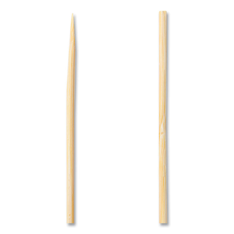 Bamboo Skewers, Paper, 6", Natural, 100/Pack