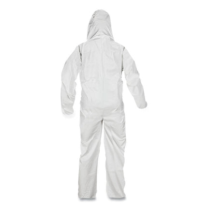 A45 Liquid/particle Protection Surface Prep/paint Coverall, Zipper Front, Elastic Wrist/ankle/hood, 2xl, White, 25/carton