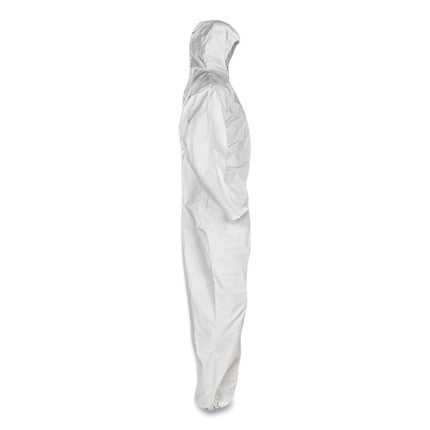 A45 Liquid/particle Protection Surface Prep/paint Coverall, Zipper Front, Elastic Wrist/ankle/hood, 3xl, White, 25/carton