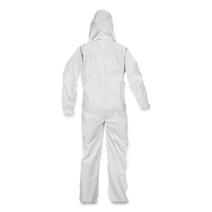 A45 Liquid/particle Protection Surface Prep/paint Coverall, Zipper Front, Elastic Wrist/ankle/hood, 3xl, White, 25/carton