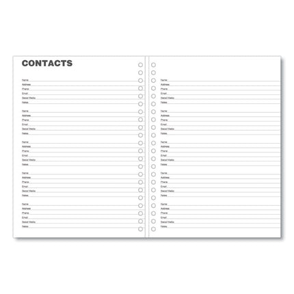 Monthly Planner, 11 x 8, Black Cover, 14-Month: Dec 2024 to Jan 2026