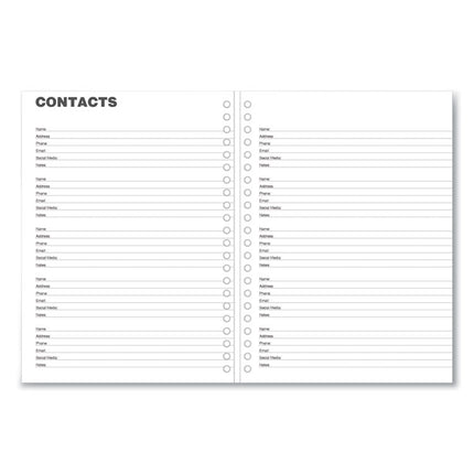 Weekly Planner, 11 x 8, Black Cover, 14-Month: Dec 2024 to Jan 2026