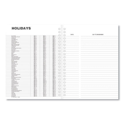 Monthly Planner, 11 x 8, Black Cover, 14-Month: Dec 2024 to Jan 2026